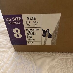 Pendleton Rain Boots Size 8 New with Tags and Box